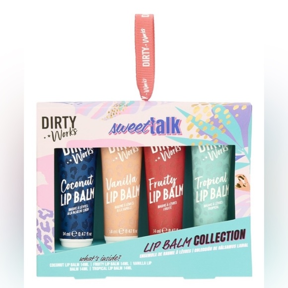 🩷DIRTY WORKS🩷4pc Sweet Talk Lip Balm Collection/NIB - Picture 1 of 3